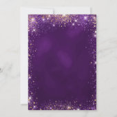 Sweet 16 Glitzern aus lila Rose Einladung (Rückseite)