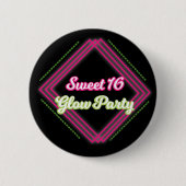 Sweet 16 Glow Gastgeschenk Button-Buttone Button (Vorderseite)