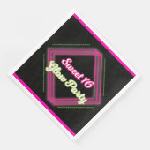 Sweet 16 Glow Party Serviette (Ecke)