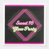 Sweet 16 Glow Party Serviette (Vorderseite)