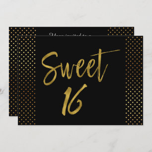 Sweet 16 Gold Foil Geburtstag Einladung