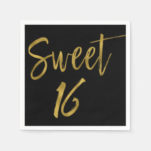 Sweet 16 Gold Foil Geburtstag Napkins Serviette