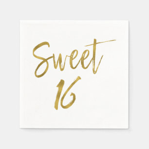 Sweet 16 Gold Foil Geburtstag Napkins Serviette