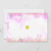 Sweet 16 Gold Pink Watercolor Foto Moderne Girly Dankeskarte (Rückseite)