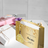 Sweet 16 goldene Sterne kleiden tiara Große Geschenktüte