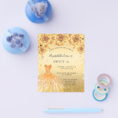Sweet 16 Goldkleid Blumenladen Flyer (Einzeln)