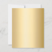 Sweet 16 Goldkleid gelbe Blumen Einladung (Rückseite)