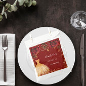 Sweet 16 Goldkleidung Blume Geschenktütchen