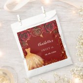 Sweet 16 Goldkleidung Blume Geschenktütchen (Ausgeschnitten)