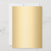 Sweet 16 Goldkleidung gelbe Florale Einladung (Rückseite)