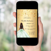 Sweet 16 greeb goldene Stars Einladung