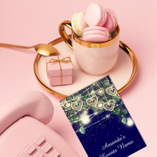 Sweet 16. Green BRIDAL Rustic Gold Blue Marine Einladung