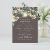Sweet 16. Green BRIDAL Rustikales Wald Mint Brown Einladung (Stehend Vorderseite)