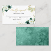 Sweet 16 Green Floral Butterfly UAWG Umschließung Visitenkarte (Vorne/Hinten)