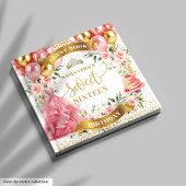 Sweet 16 Guest Book Blush Blume Rosa Kleid Gästebuch
