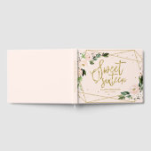 Sweet 16 Guest Book Gold Foil Blush Pink Floral Gästebuch (Voll)