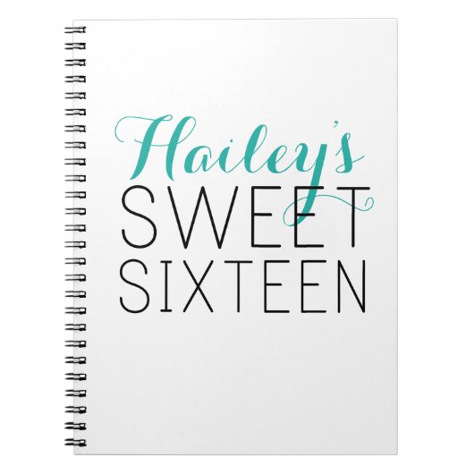 Sweet 16 Guest Book Notizblock (Vorderseite)