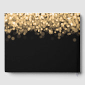Sweet 16 Guestbook Party Glimmering Gold Lights Gästebuch (Rückseite)