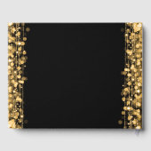 Sweet 16 Guestbook Party Glitzern Gold Gästebuch (Rückseite)