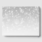 Sweet 16 Guestbook Silver Bokeh Sparkle Light Gästebuch (Rückseite)