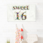 Sweet 16 Happy Birthday Wildblumen Text Banner (Insitu)