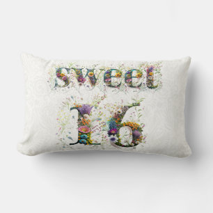 Sweet 16 Happy Birthday Wildblumen Text Lendenkissen