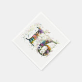 Sweet 16 Happy Birthday Wildblumen Text Serviette (Ecke)