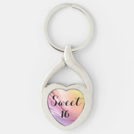 Sweet 16 Heart Keychain Schlüsselanhänger