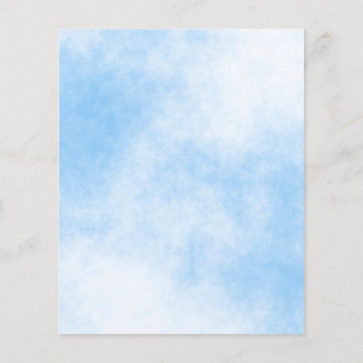 Sweet 16 hellblauer Glitzer - Einladung Flyer (Hinten)