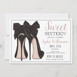 Sweet 16 High Heel Geburtstag Einladung