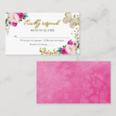 Sweet 16 Hot Pink Bläschen UAWG Umschließung Visitenkarte (Vorne/Hinten)