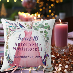 Sweet 16 Hübsch rosa Formkleid Kissen