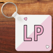 Sweet 16 Initialen 16. Geburtstag pink Schlüsselanhänger (Vorderseite)