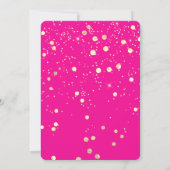 Sweet 16. Instant Download Gold Confetti Pink Einladung (Rückseite)