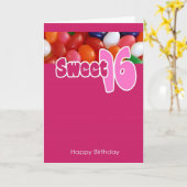 Sweet 16 Jelly Beans Karte (Gelbe Blume)