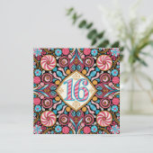Sweet 16 karte (Stehend Vorderseite)