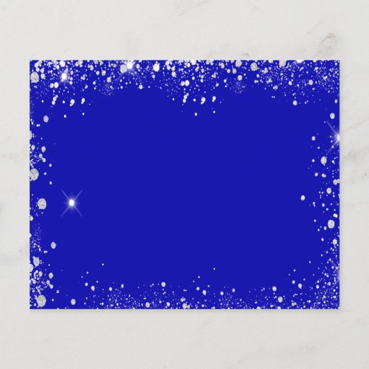 Sweet 16 königsblau silber Haushalt rett Datum Flyer (Hinten)