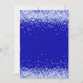 Sweet 16 königsblau weiß Luxus Einladung (Rückseite)