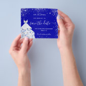 Sweet 16 königsblaue Kleidung Save the Date Flyer (Gruppe)