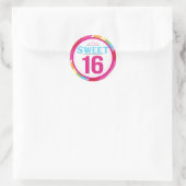 Sweet 16 Labels Runder Aufkleber (Tasche)