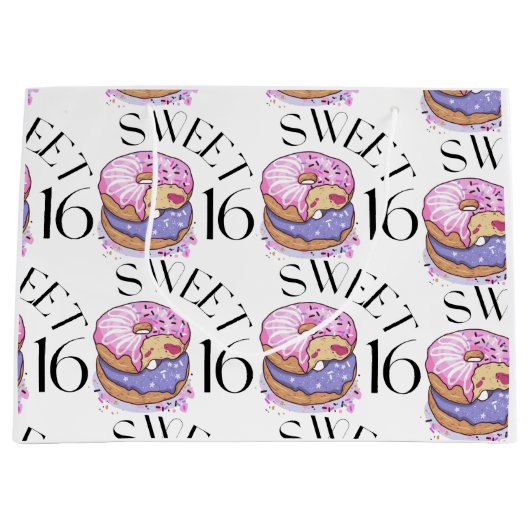 Sweet 16 Large Gift Bag Große Geschenktüte (Vorderseite)