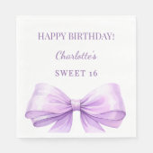 Sweet 16 lavender bow luncheon serviette (Vorderseite)