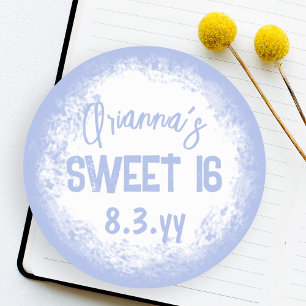 Sweet 16 Light Blue personized Sticker Siegel Labe