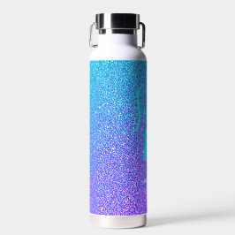 Sweet 16 Lila Aquamariner Glitzer Girls Personalis Trinkflasche