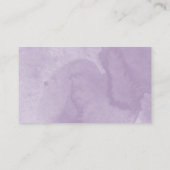 Sweet 16 Lila Aquarellfarben UAWG Umhüllung Visitenkarte (Rückseite)