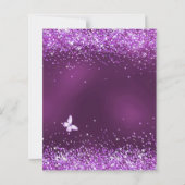 Sweet 16 lila Ballerina Einladung (Rückseite)