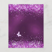 Sweet 16 lila Ballerina-Kleiderflorale Einladung Flyer (Hinten)