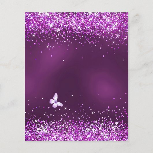 Sweet 16 lila Ballerina-Kleiderflorale Einladung Flyer (Hinten)