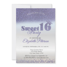 Sweet 16 Lila Glitzer Bokeh Ombre, Glitzer Tiara