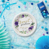 Sweet 16 Lila Lavendel Floral Butterfly Pappteller (Party)